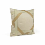 Vienned cushion. Leather weave and cashmere